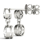 Load image into Gallery viewer, Bezel Set Lab Grown Diamond Drop Earrings