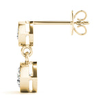 Load image into Gallery viewer, Bezel Set Lab Grown Diamond Drop Earrings