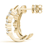 Load image into Gallery viewer, Round Diamond Hoop Earrings