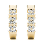 Load image into Gallery viewer, Round Diamond Hoop Earrings