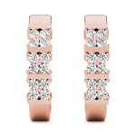 Load image into Gallery viewer, Round Diamond Hoop Earrings