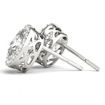 Load image into Gallery viewer, Oval Diamond Halo Earrings