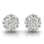 Load image into Gallery viewer, Classic Round Cluster Lab Grown Diamond Earrings