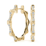 Load image into Gallery viewer, Round Diamond Hoop Earrings For Women
