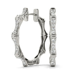 Load image into Gallery viewer, Round Diamond Hoop Earrings For Women