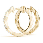 Load image into Gallery viewer, Twisted Diamond Hoop Earrings For Women