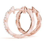Load image into Gallery viewer, Twisted Diamond Hoop Earrings For Women