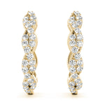 Load image into Gallery viewer, Twisted Diamond Hoop Earrings For Women