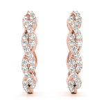 Load image into Gallery viewer, Twisted Diamond Hoop Earrings For Women