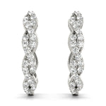 Load image into Gallery viewer, Twisted Diamond Hoop Earrings For Women