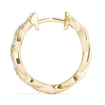 Load image into Gallery viewer, Twisted Diamond Hoop Earrings For Women