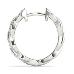 Load image into Gallery viewer, Twisted Diamond Hoop Earrings For Women