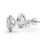 Load image into Gallery viewer, Round Diamond Halo Earrings