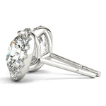 Load image into Gallery viewer, Round Diamond Halo Earrings