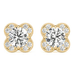 Load image into Gallery viewer, Trendy Round Diamond Fashion Halo Earrings