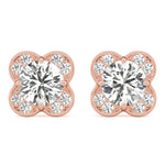 Load image into Gallery viewer, Trendy Round Diamond Fashion Halo Earrings