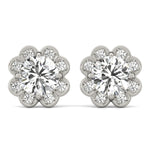 Load image into Gallery viewer, Floral Diamond Fashion Earrings