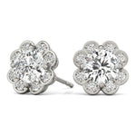 Load image into Gallery viewer, Floral Diamond Fashion Earrings