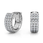 Load image into Gallery viewer, Trio Brilliance Lab Grown Diamond Hoop Earrings