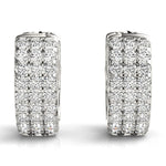 Load image into Gallery viewer, Trio Brilliance Lab Grown Diamond Hoop Earrings