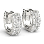Load image into Gallery viewer, Trio Brilliance Lab Grown Diamond Hoop Earrings