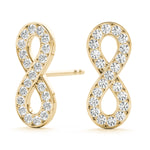 Load image into Gallery viewer, Eternal Infinity Diamond Stud Earrings