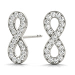 Load image into Gallery viewer, Eternal Infinity Diamond Stud Earrings
