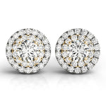Load image into Gallery viewer, Double Halo Diamond Studs