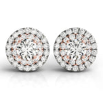 Load image into Gallery viewer, Double Halo Diamond Studs
