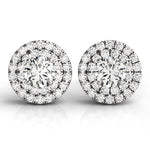 Load image into Gallery viewer, Double Halo Diamond Studs