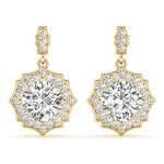 Load image into Gallery viewer, Halo Earrings With Scalloped Edges