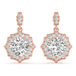 Load image into Gallery viewer, Halo Earrings With Scalloped Edges