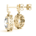 Load image into Gallery viewer, Halo Earrings With Scalloped Edges