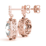 Load image into Gallery viewer, Halo Earrings With Scalloped Edges