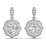 Load image into Gallery viewer, Halo Earrings With Scalloped Edges