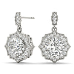 Load image into Gallery viewer, Halo Earrings With Scalloped Edges