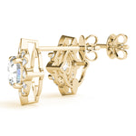 Load image into Gallery viewer, Trendy Round Diamond Women’s Halo Earrings