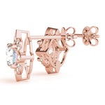 Load image into Gallery viewer, Trendy Round Diamond Women’s Halo Earrings