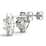 Load image into Gallery viewer, Trendy Round Diamond Women’s Halo Earrings