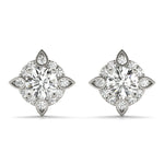 Load image into Gallery viewer, Trendy Round Diamond Women’s Halo Earrings