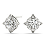 Load image into Gallery viewer, Trendy Round Diamond Women’s Halo Earrings