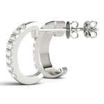 Load image into Gallery viewer, Three Row Diamond Hoop Earrings