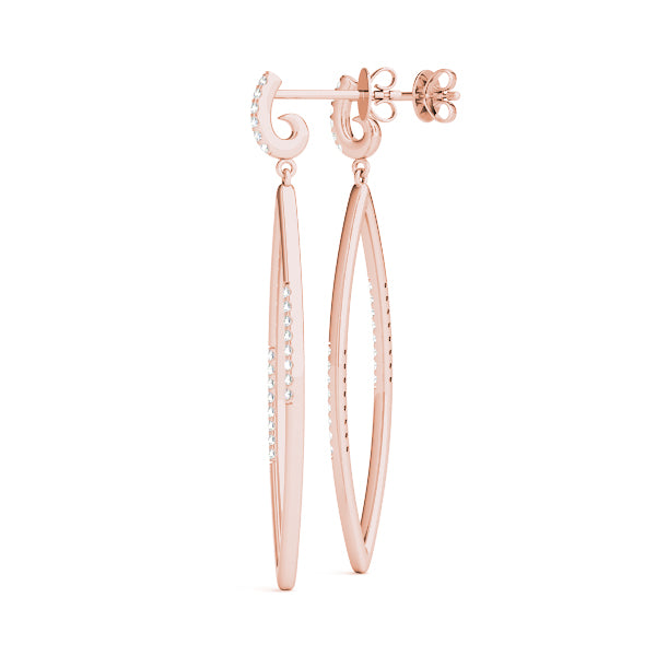 Round Diamond Fashion Earrings For Women