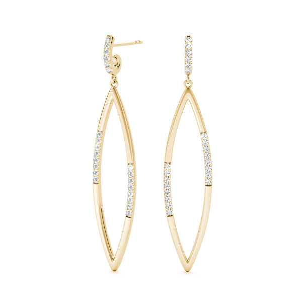 Round Diamond Fashion Earrings For Women