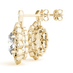 Load image into Gallery viewer, Oval-Shaped Halo Fashion Earrings