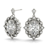 Load image into Gallery viewer, Oval-Shaped Halo Fashion Earrings