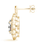 Load image into Gallery viewer, Oval-Shaped Halo Fashion Earrings