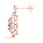 Load image into Gallery viewer, Oval-Shaped Halo Fashion Earrings