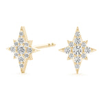 Load image into Gallery viewer, Celestial Radiance Star Diamond Studs