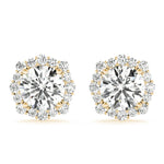 Load image into Gallery viewer, Round Diamond Halo Fashion Earrings For Women